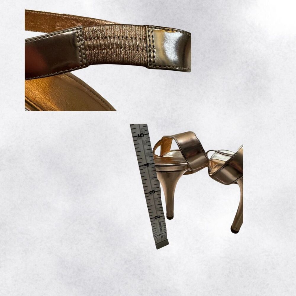 Sergio Rossi Rose Gold Slingback Stiletto Size 8 - Picture 6 of 7